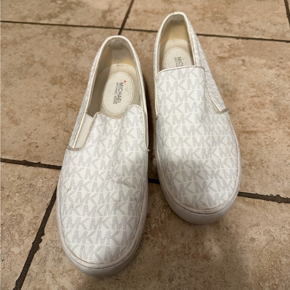 Michael Kors Cream Slip-On Shoes